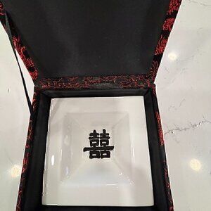 Asianera Hand painted porcelain sauce dipping plate